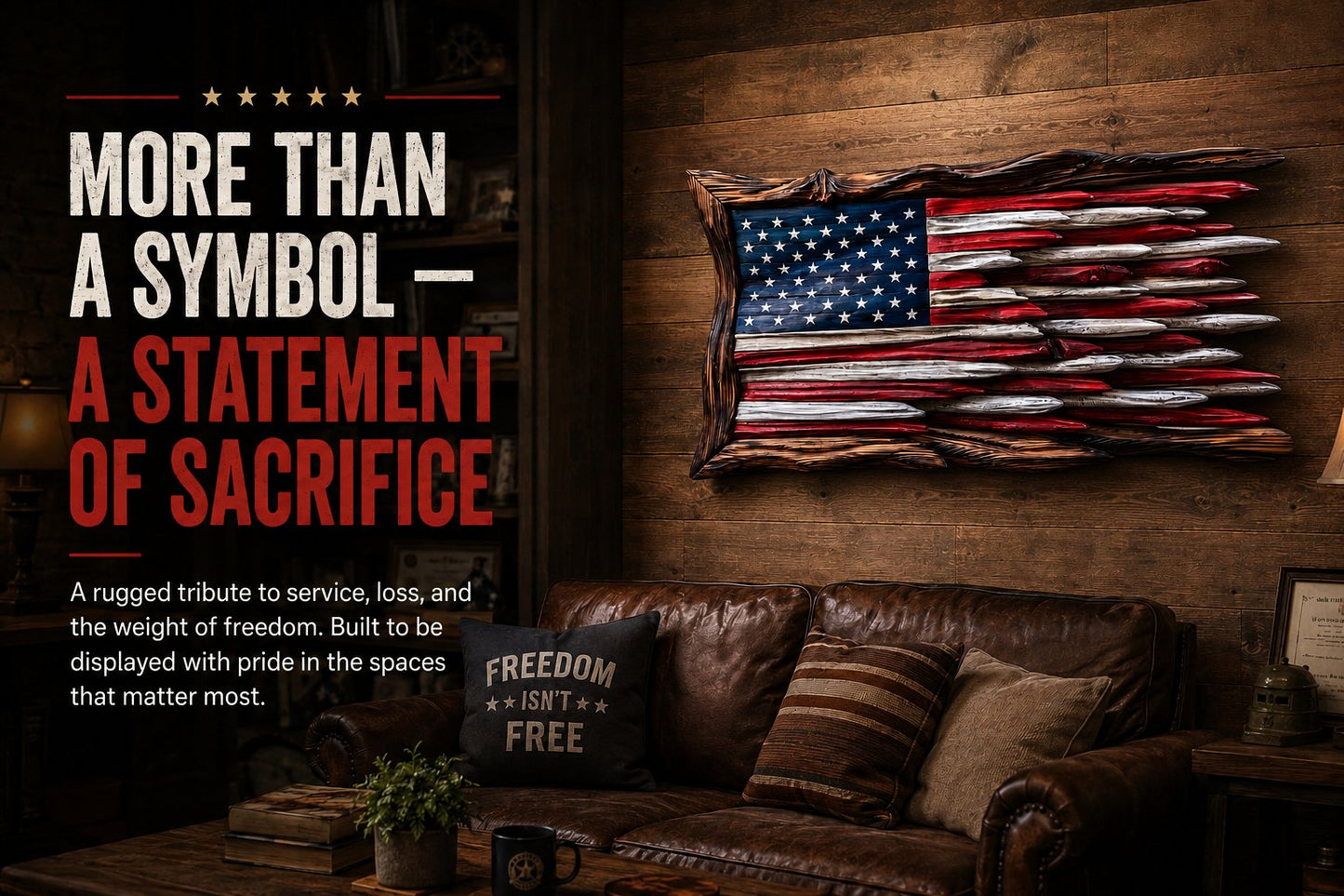 🔥Father’s Day 49% OFF - 🇺🇸 Battle Worn Wooden Flag | Handcrafted Patriotic Wall Art by Veteran