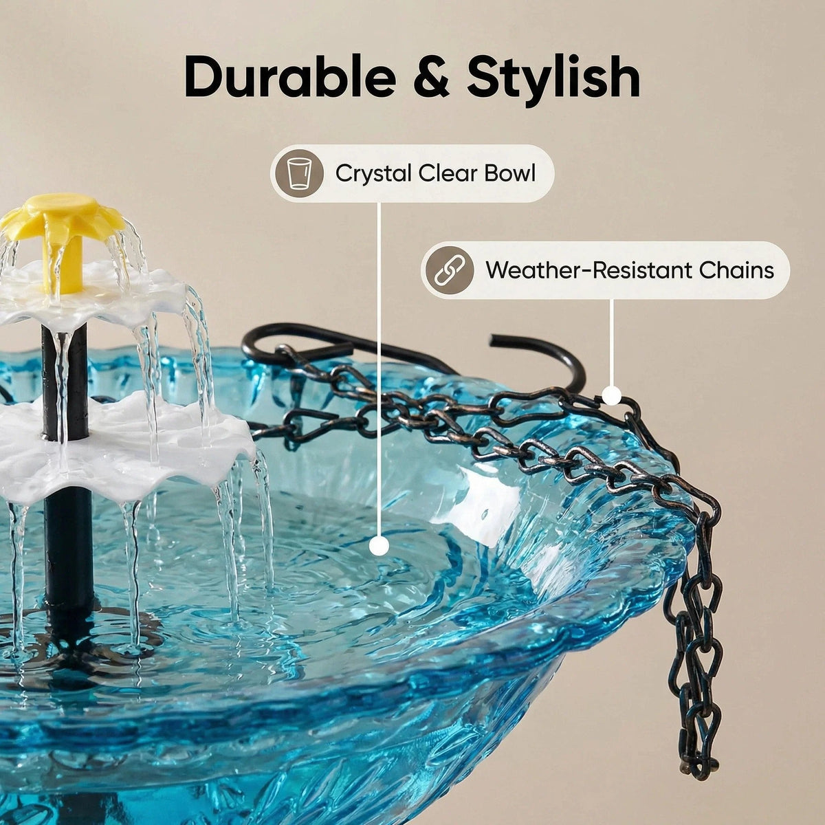 🔥46% Off--Solar Cascade Hanging Bird Bath Fountain🎁Buy 2 Free Shipping