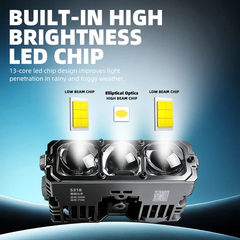 75W LED Driving Light – Super Bright 5500K Waterproof Car Spotlight