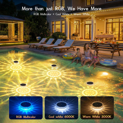 ☀️ Solar Floating Pool Lights | Remote Control 12+ Light Effects