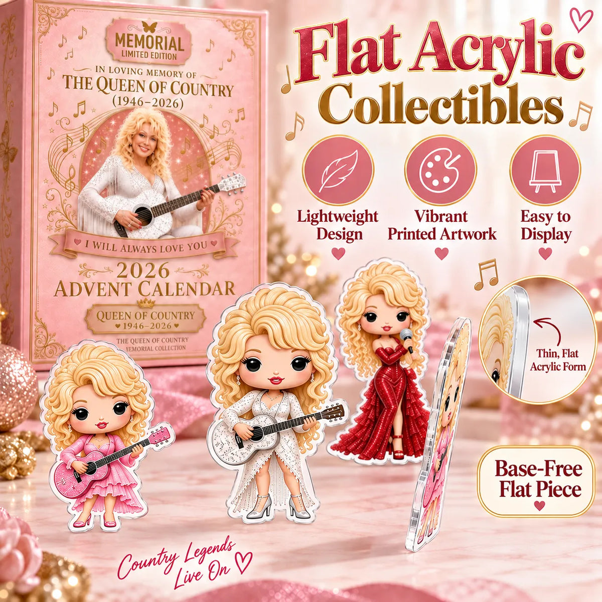 🎤💖 Dolly Advent Calendar — 24 Days of Country Glam & Collectible Surprises!