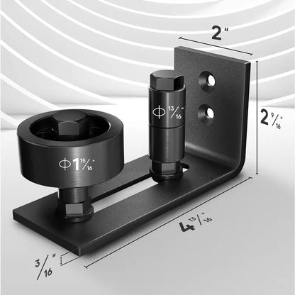 Door Floor Guide,8 Assemble Setup Options,Wall Mount System,Adjustable Stay Roller,Flush Flat Bottom Design