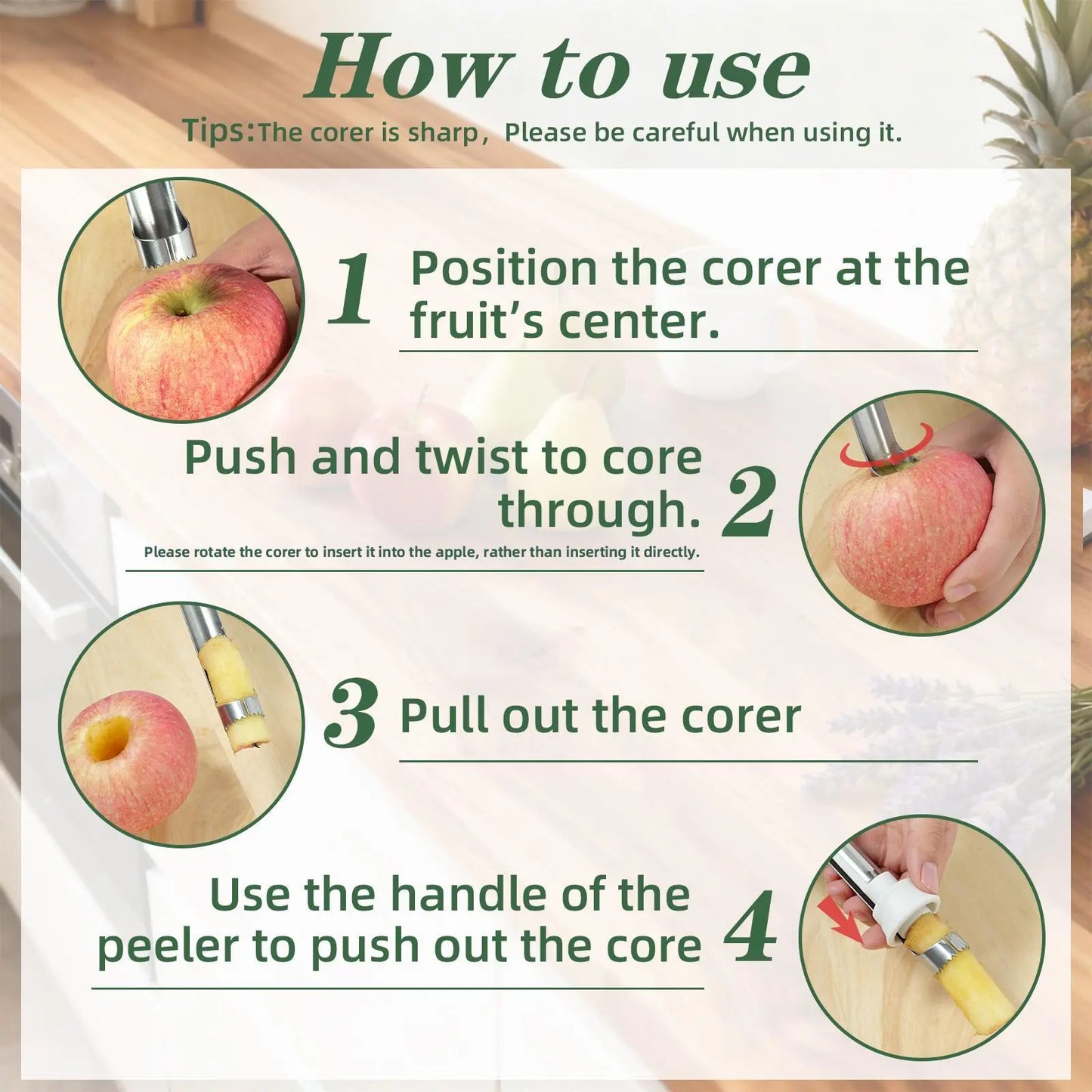 ✨Buy 1 Get 1 Free ✨Must-Have Kitchen Gadget | Core & Peel All Fruits Easily 🍐