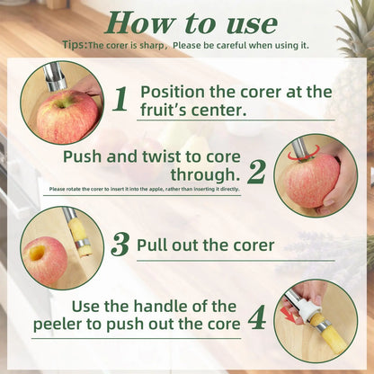 ✨Buy 1 Get 1 Free ✨Must-Have Kitchen Gadget | Core & Peel All Fruits Easily 🍐