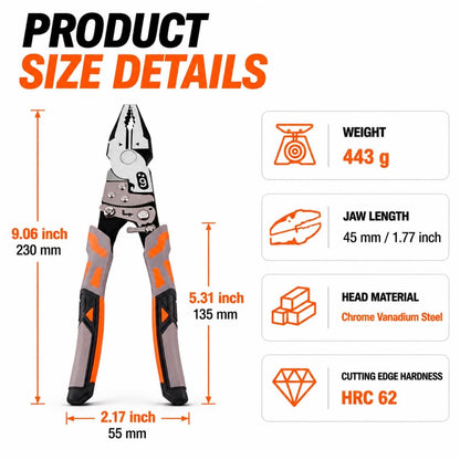 55-Steel Self-Locking Anti-Skid Ratchet Pliers | Heavy-Duty Wire Cutters & Holding Tool, Hands-Free Grip DIY Hardware for Automotive & Plumbing Projects 🔧⚙️