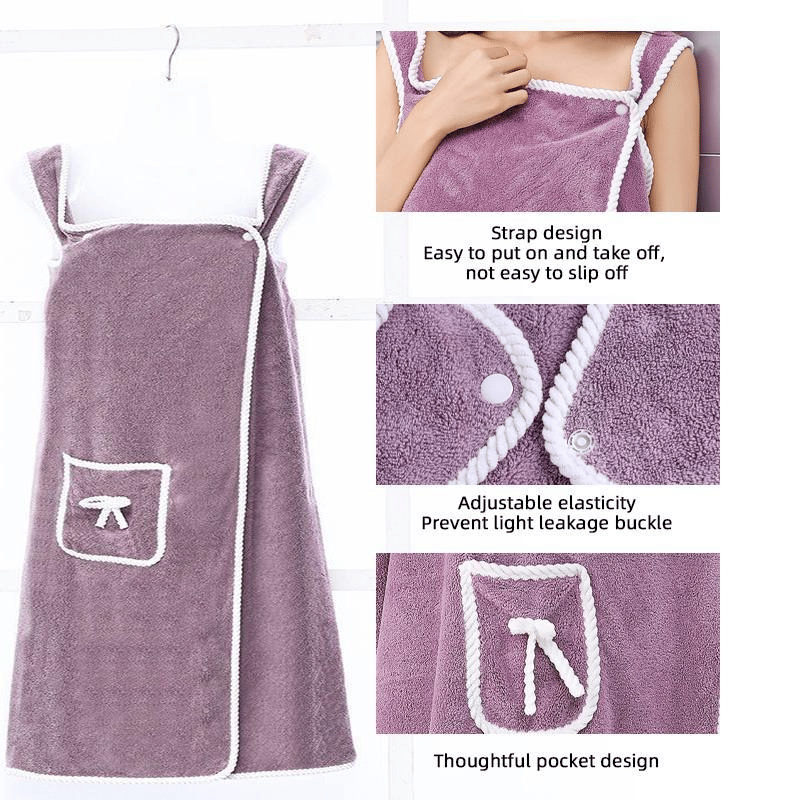 🏆 50K+ SOLD! ✨ Plus Size Women's Wearable Shower Skirt