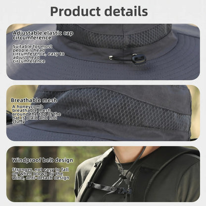 🔥2026 New 3-Solar-Fan Cooling Hat — UPF50+ Sun Protection, Triple-Power Rechargeable, & Water-Resistant