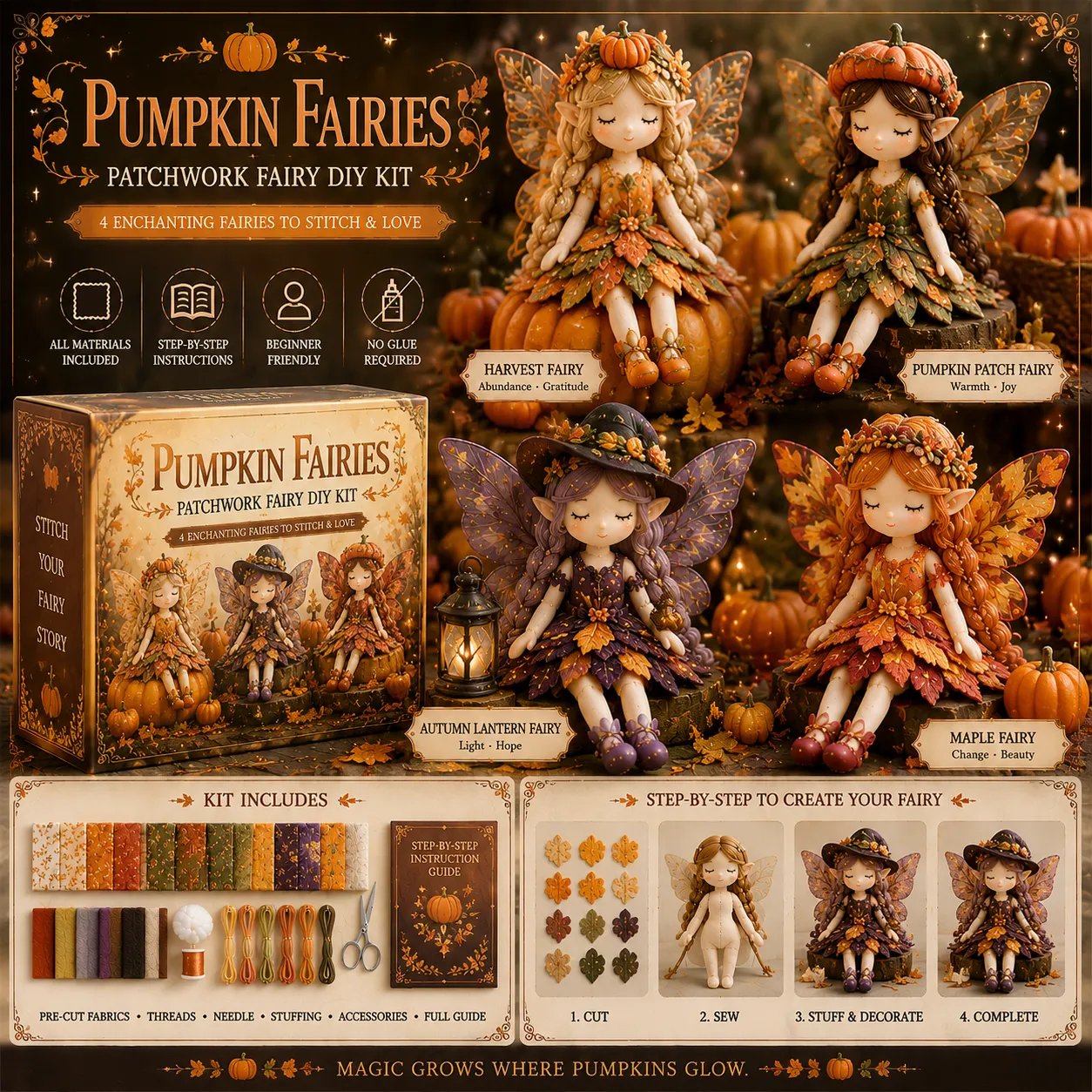 🔥LAST DAY 50% OFF - 🧚A Fairy Tale You Can Stitch – DIY Patchwork Fairy Doll Collection🧵Buy 2 Free Shipping