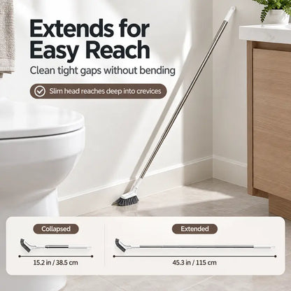 Adjustable Length Stainless Steel Telescopic Long Handle Crevice Cleaning Brush