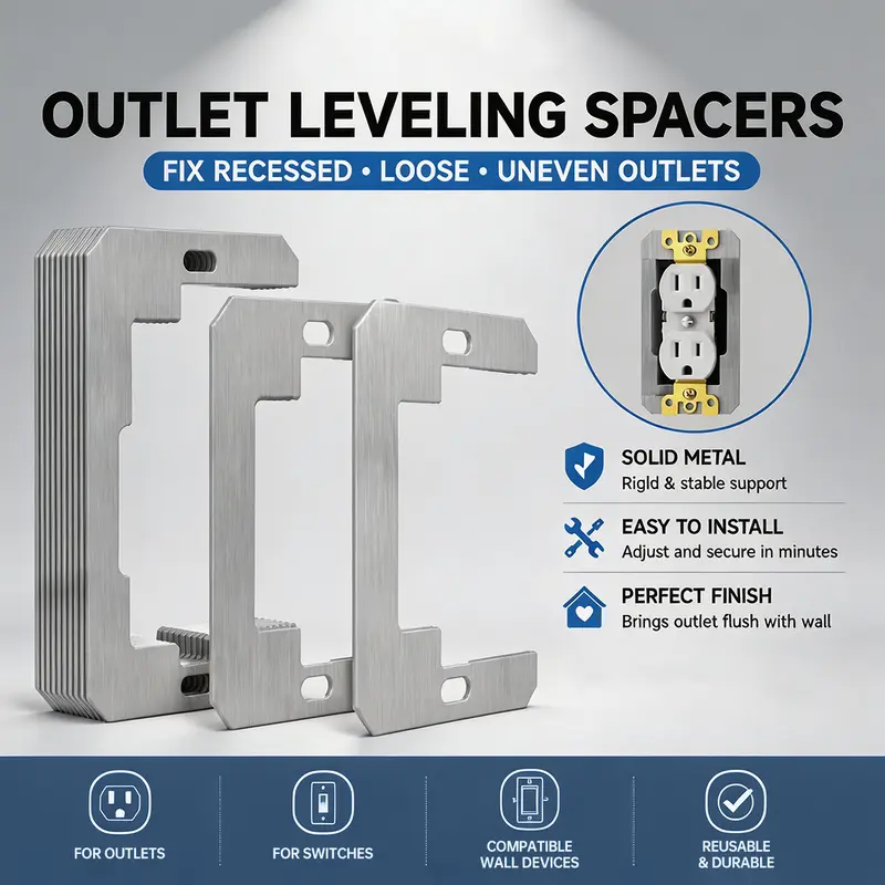 🛠️⚡Metal Wall Plate Outlet Spacers | Electrical Device Leveling Shims