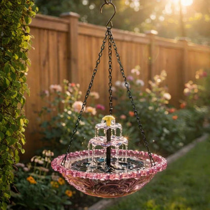 🔥46% Off--Solar Cascade Hanging Bird Bath Fountain🎁Buy 2 Free Shipping