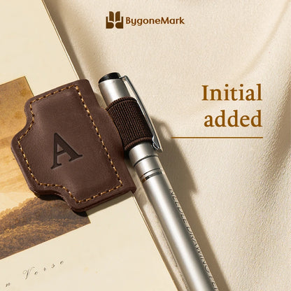 LAST DAY 70% OFF - Personalized Magnetic Leather Pen Holder Bookmark