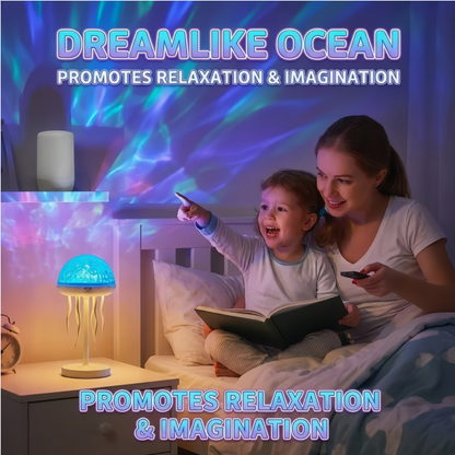 🪼Jellyfish Lamp with Ocean Wave Projector Light