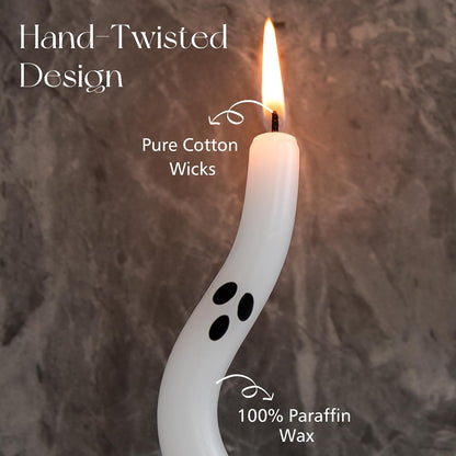 DIY Cute Ghost Twisted Candle