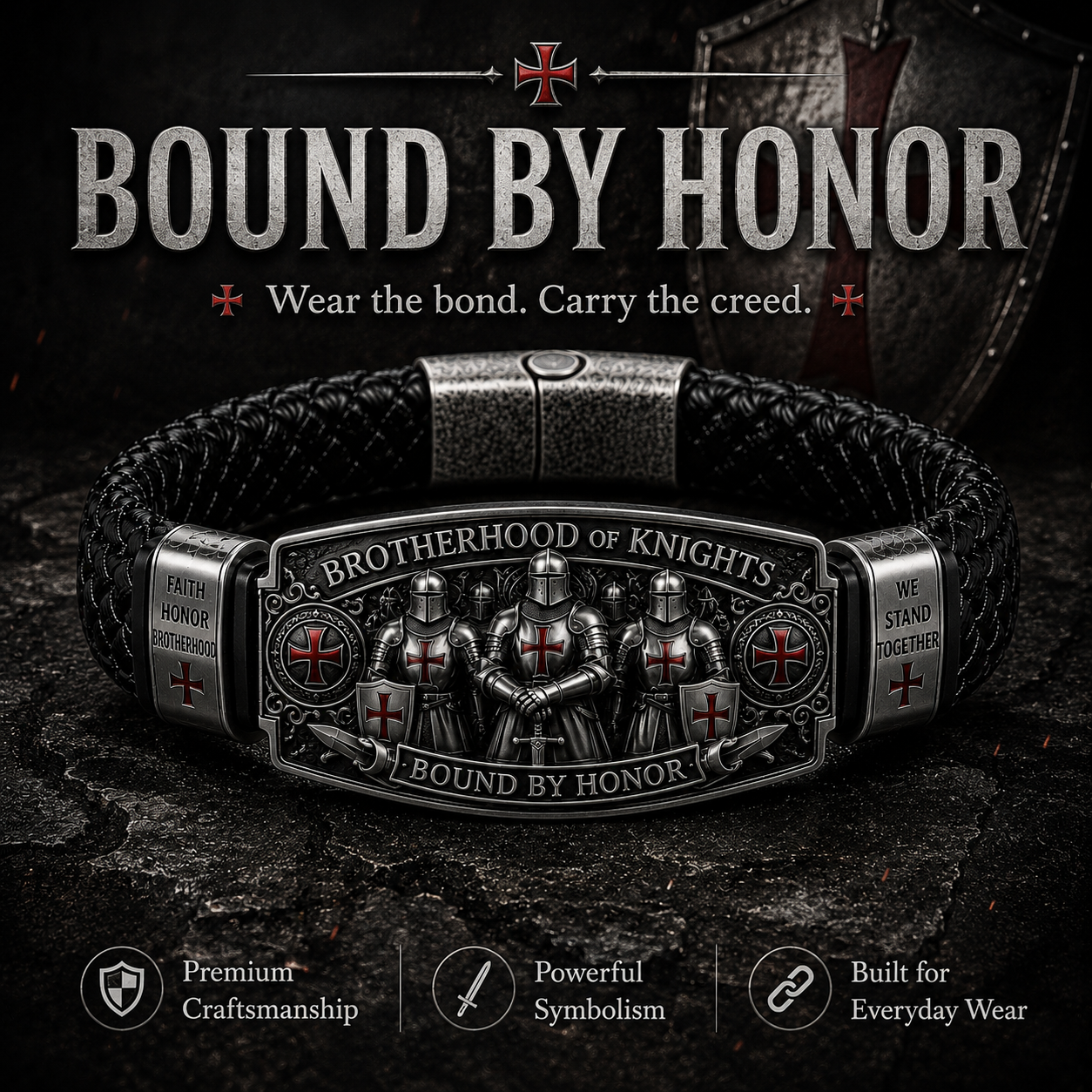 🛡️ Brotherhood of Knights Honor Bracelet