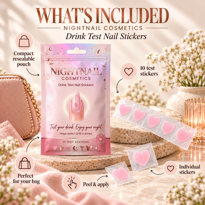 Night Nail Drink Testing Sticker
