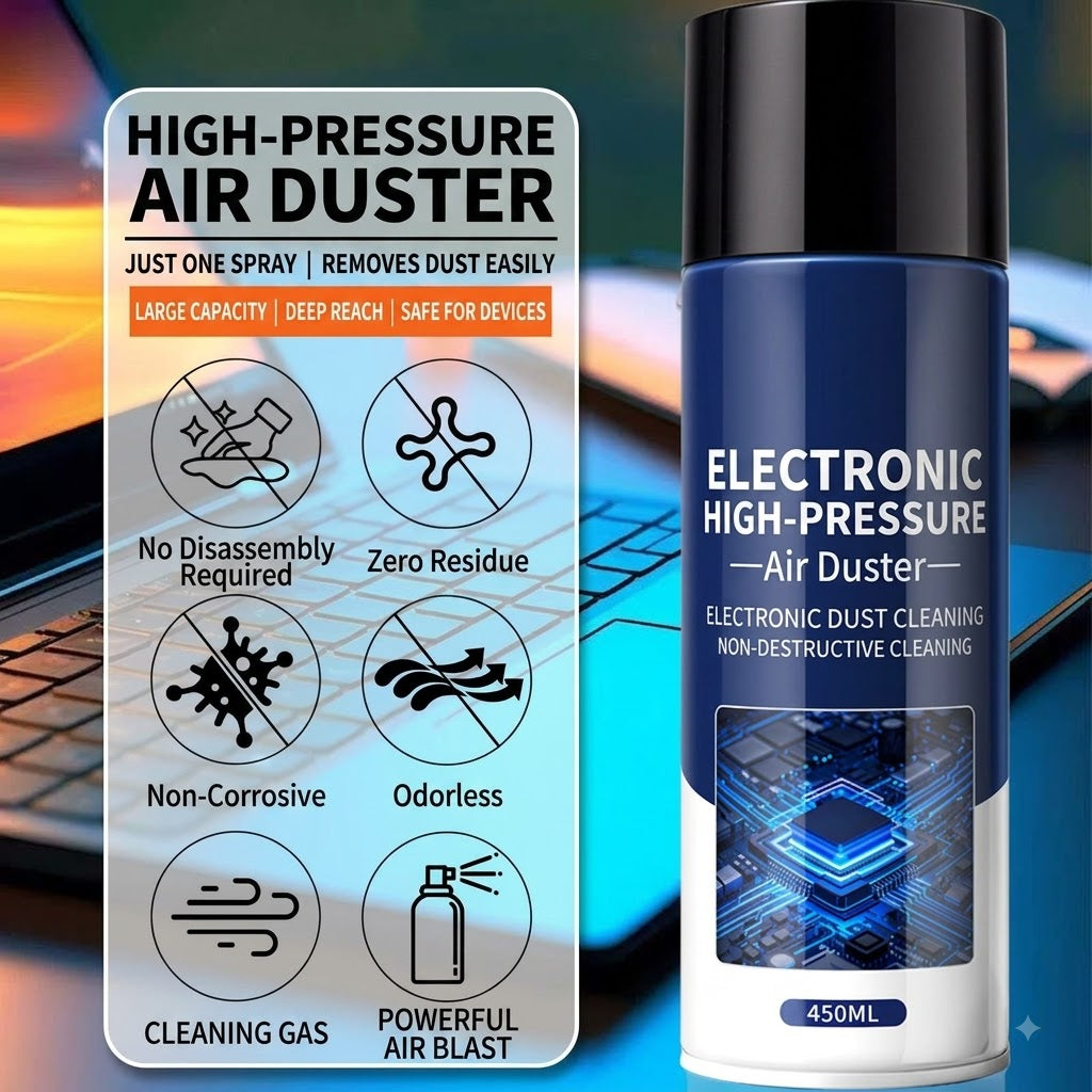 High-pressure tank for powerful dust removal agent