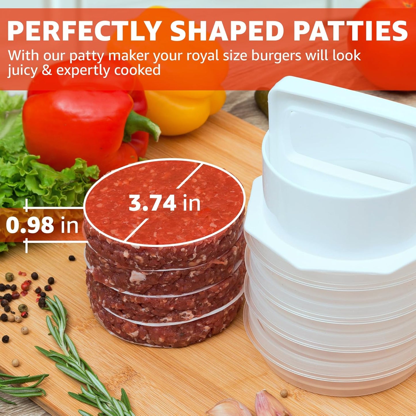 Hamburger Press Patty Maker - 4 in 1