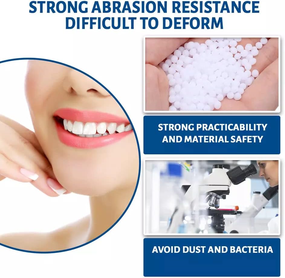 Hot melt adhesive denture beads for temporary restoration of missing or broken teeth | Filling alternatives