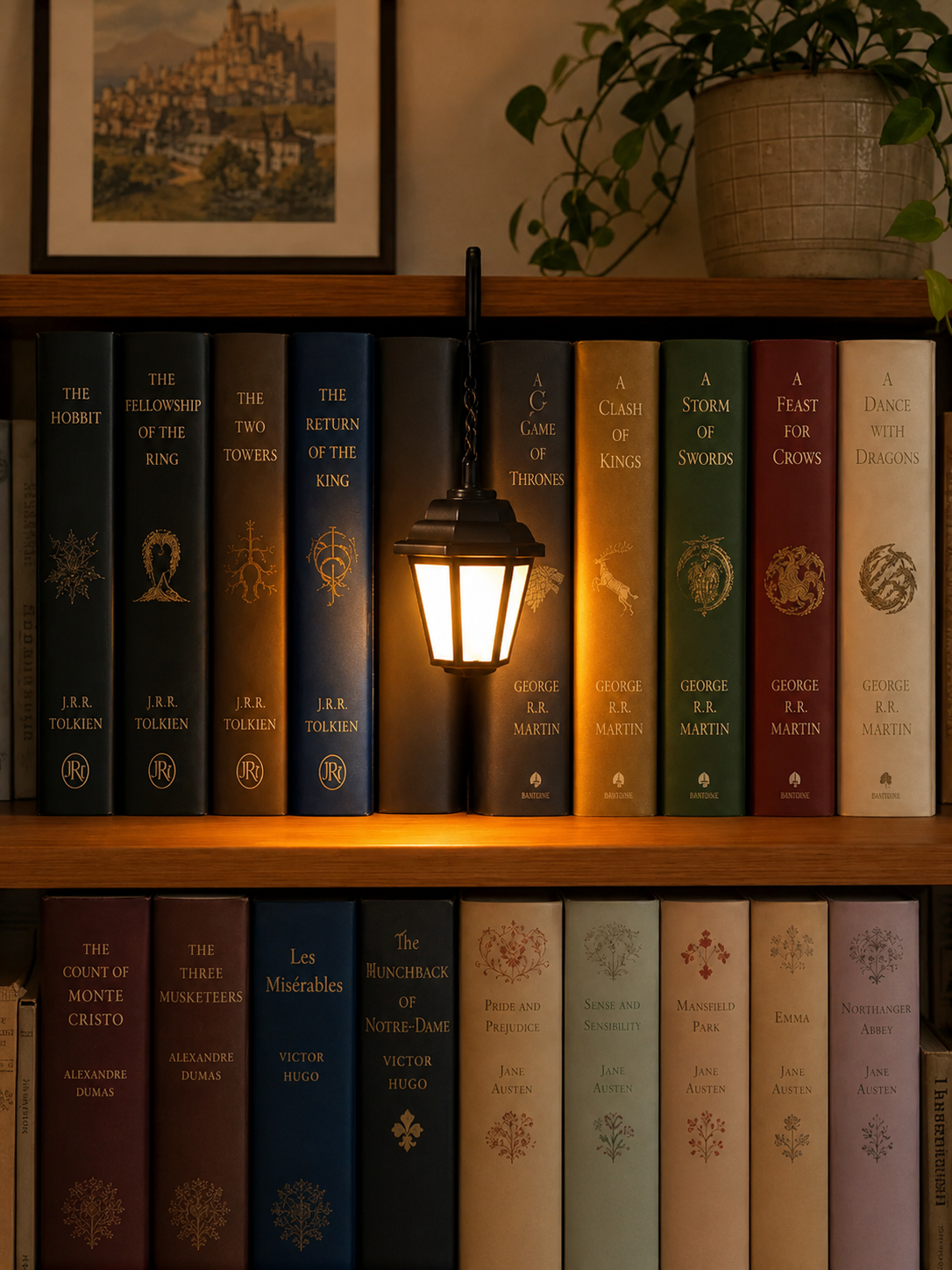 Library Lantern-Decorative Bookshelf Lighting