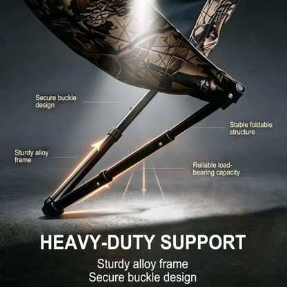 Portable Hunting Chair, Adjustable Silent Swivel Seat & Ground Seat