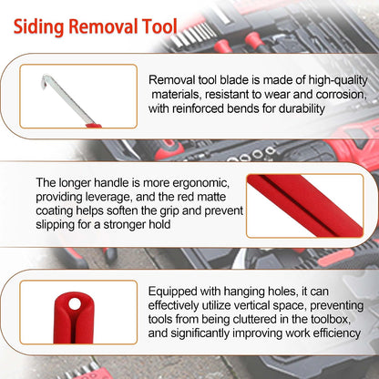 Vinyl Siding Removal Tool with Extra Long Non-Slip Handle
