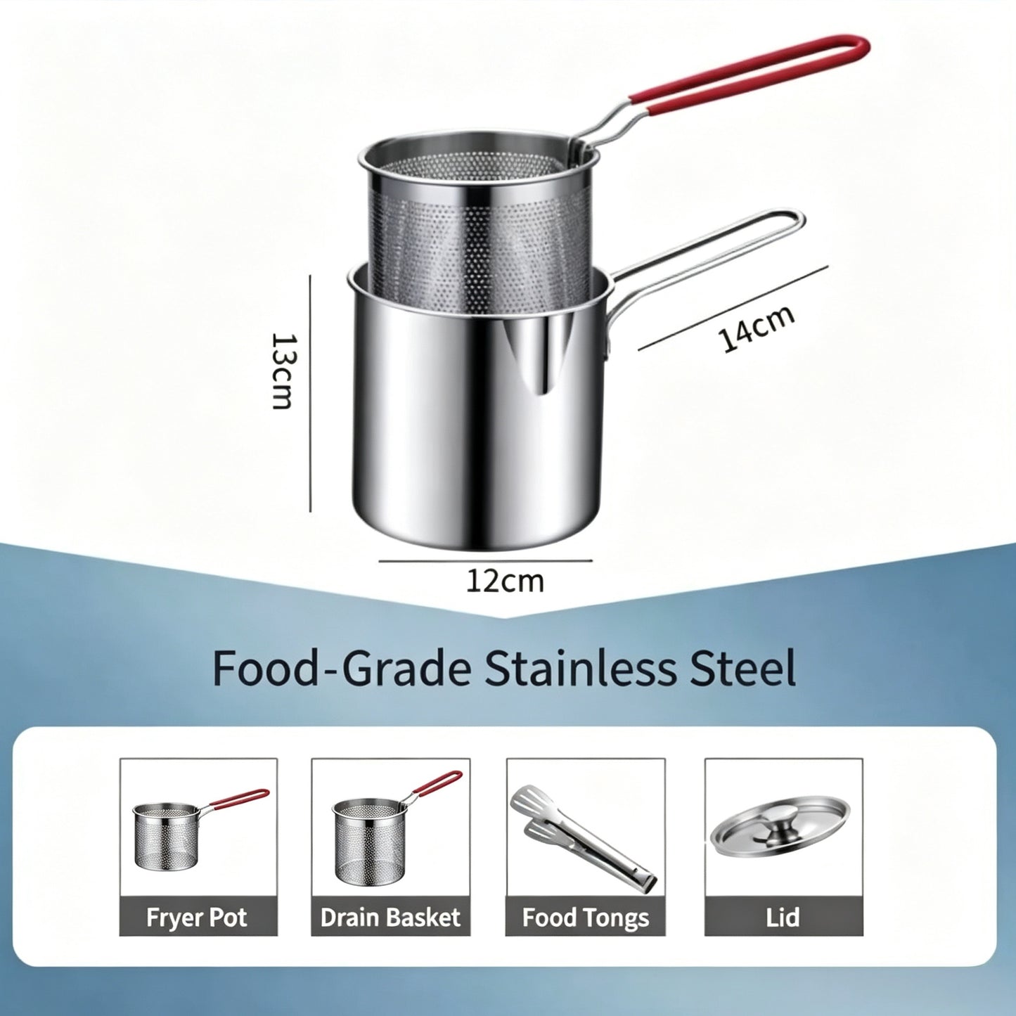 💥Stainless Steel Deep Fryer Set