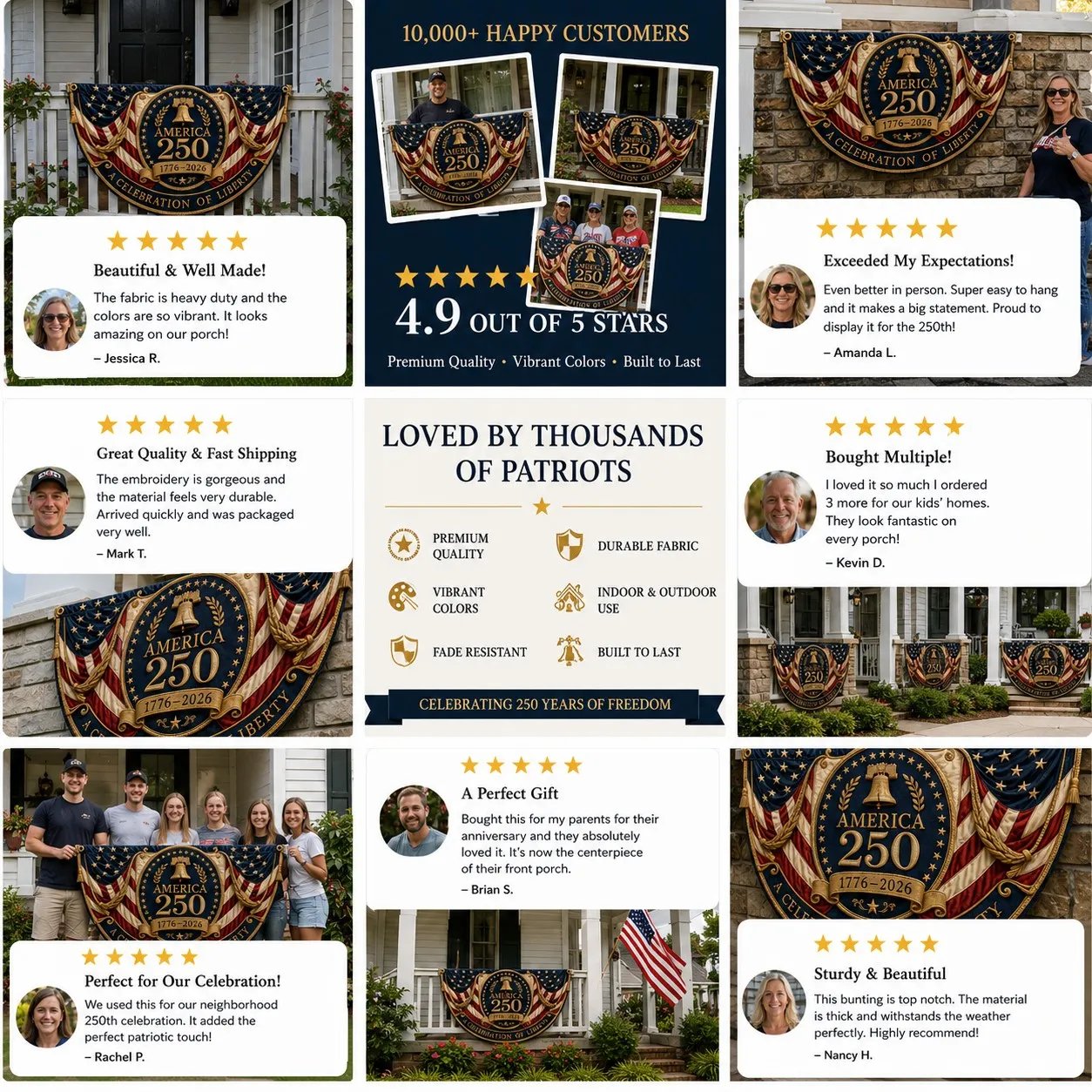 🇺🇸America 250 Fan Bunting Flag A Celebration of Liberty, Heritage, and American Pride 🇺🇸