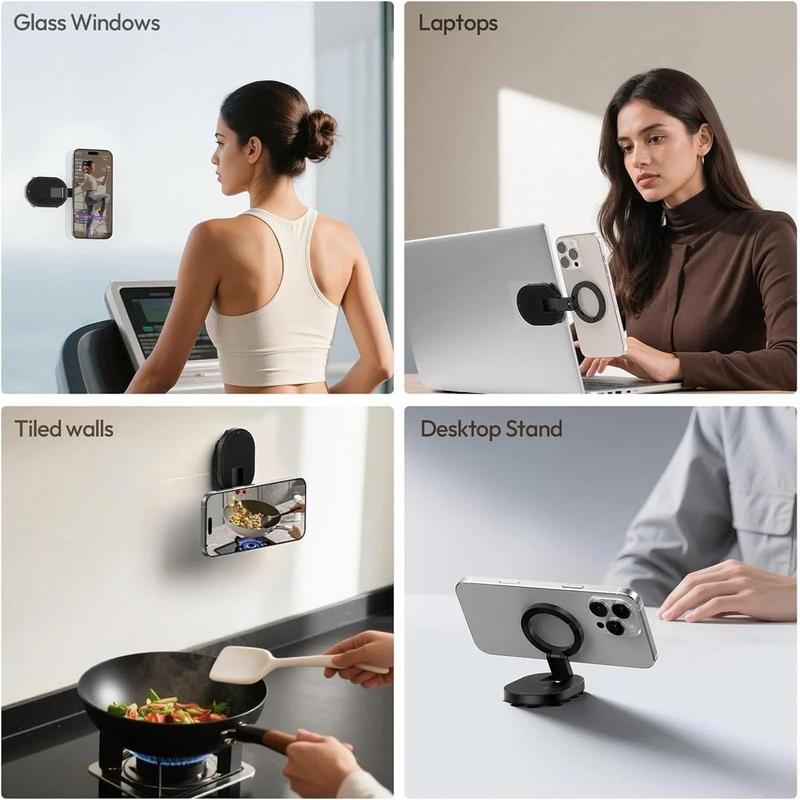 Suction Cup Magnetic Carabiner Phone Holder