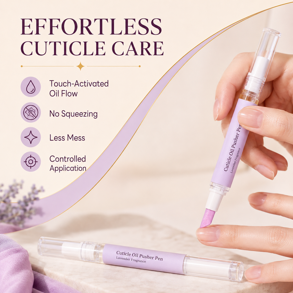 2-in-1 Cuticle Oil Pen — Precision Pusher + Nourishing Oil for Salon-Worthy Nails at Home