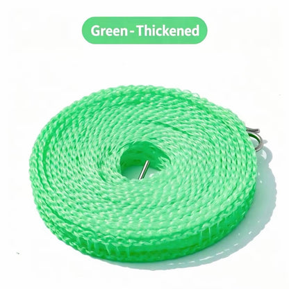 Clothesline for Outside, Adjustable Clothes line,Windproof Clothesline with Hooks, Indoor and Outdoor Laundry and Drying Lines,Ideal Camping & Travel Essentials