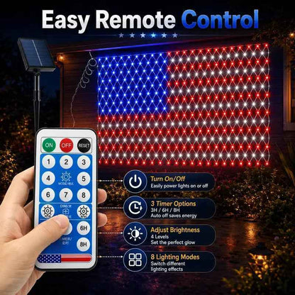 🤩July 4th 49% Off Sale💝250th Anniversary-Solar American Flag Lights Outdoor