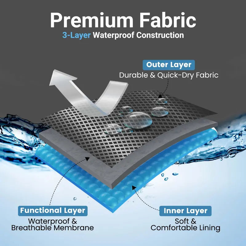Waterproof Ankle Socks for Men & Women, Lightweight & Thermal Options, 3-Layer Stretch Technology