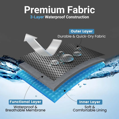 Waterproof Ankle Socks for Men & Women, Lightweight & Thermal Options, 3-Layer Stretch Technology