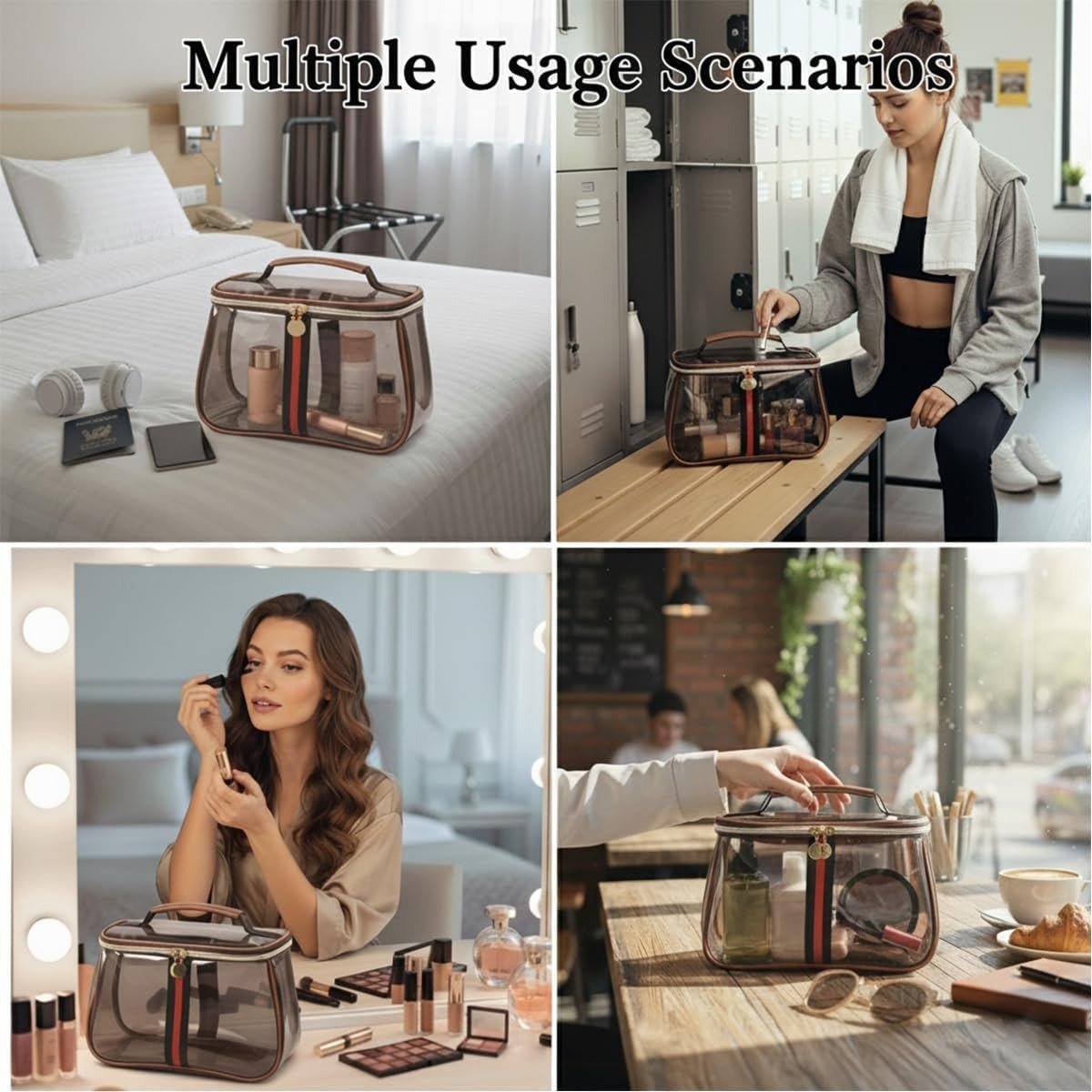 ✨💕Hot sale 49% OFF💖 3PCS New Retro Vintage Vanity Bag, Large Capacity Makeup Organizer for Women