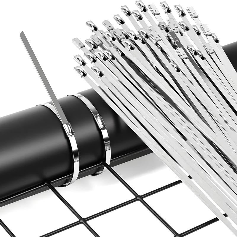 🔥 304 Stainless Steel Zip Tie Kit | 4X Stronger Than Plastic | 49% OFF Pro Tool!