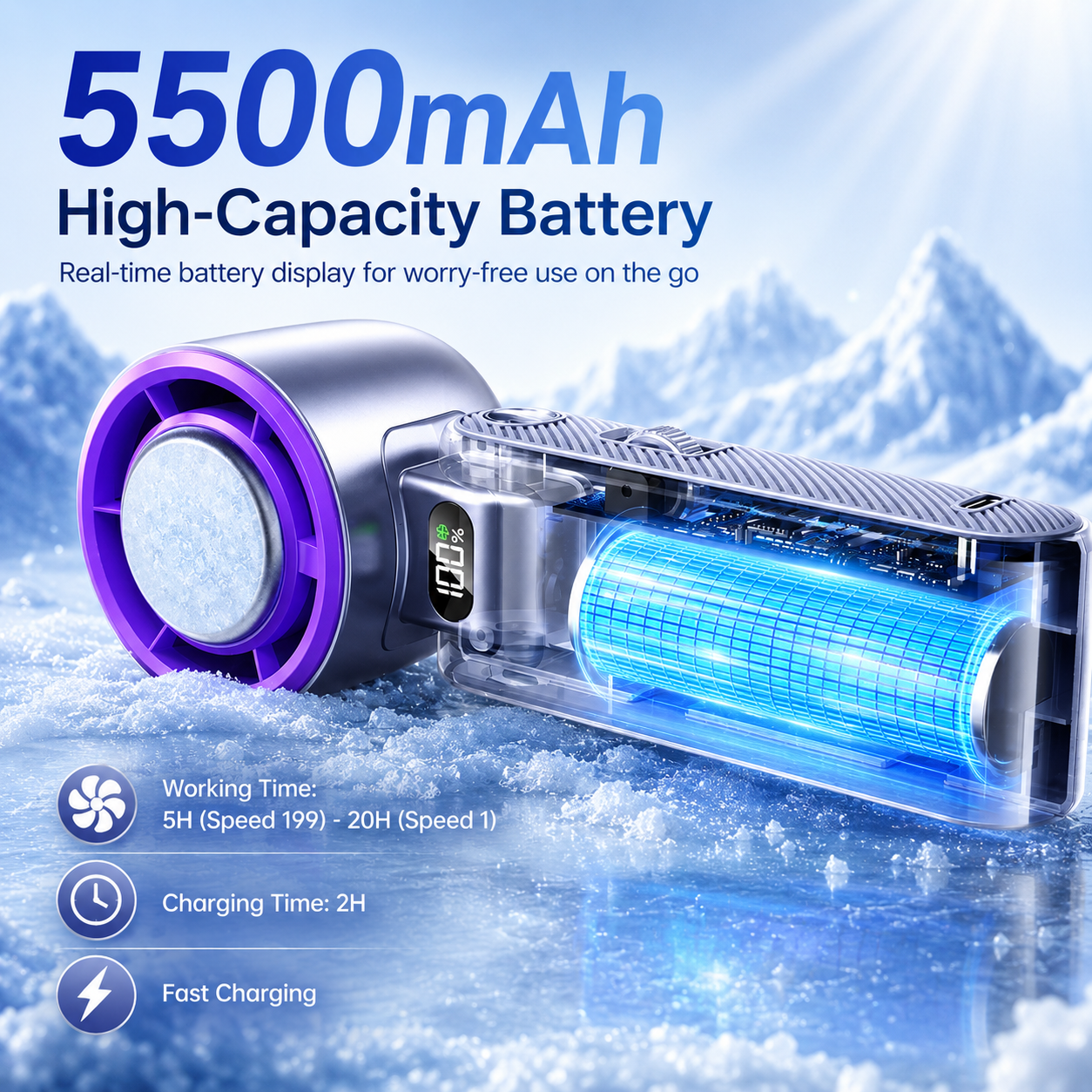 🔥Hot Sale 49% off🌟Portable fan Handheld High Speed Fan