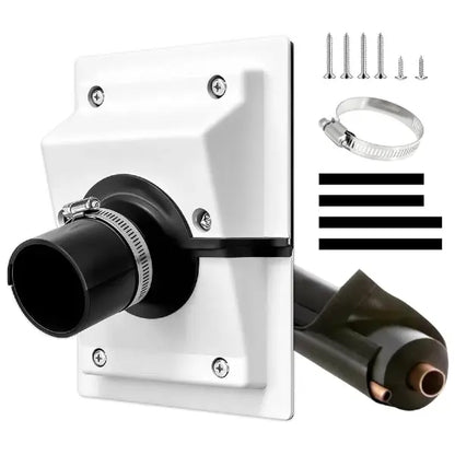 Wall Penetration and Line-Set Cover Kit, Separable AC Line Setting Wall Cover Plate Kit with Soft Gasket