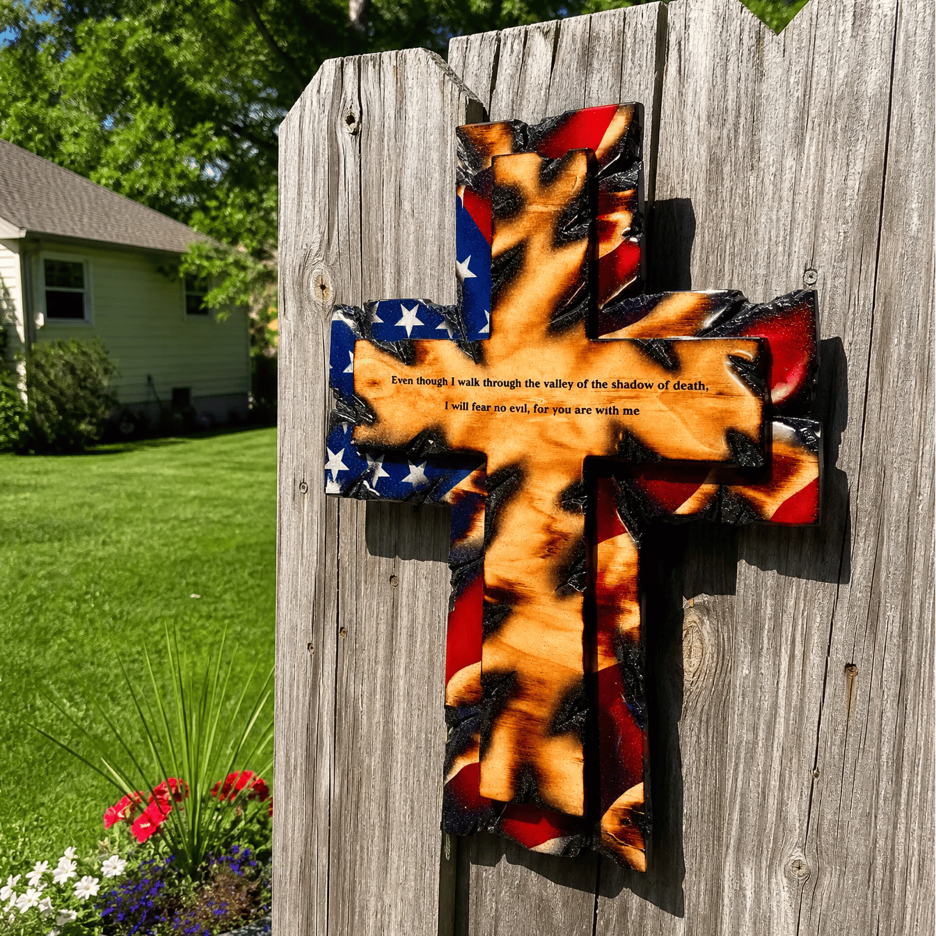 🎁🎉Only $49.99 This Week🌟🎉Patriotic American Flag Wooden Cross Wall Decor