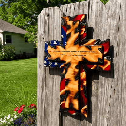 🎁🎉Only $49.99 This Week🌟🎉Patriotic American Flag Wooden Cross Wall Decor