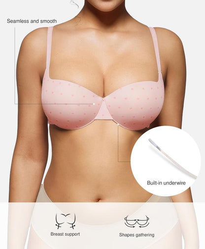 Women's T-Shirt Bra Add 2 Cups Lift Seamless Push Up