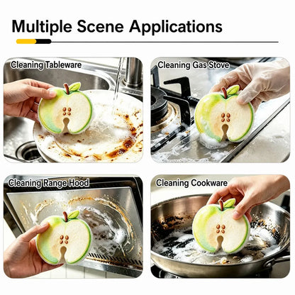 3-Pack Compressed Cellulose Sponges, Fruit-Shaped Natural Pop-Up Dish Sponges ✅