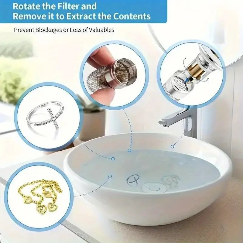 ✨Buy 1 Get 1 Free🔥Universal Pop-up Sink Drain Filter