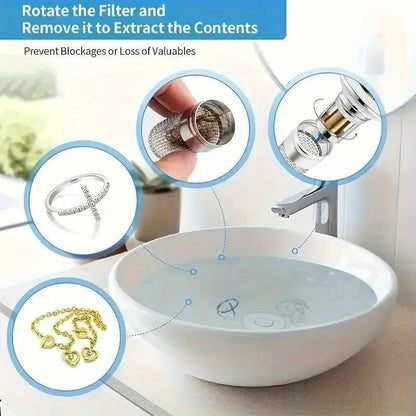 ✨Buy 1 Get 1 Free🔥Universal Pop-up Sink Drain Filter