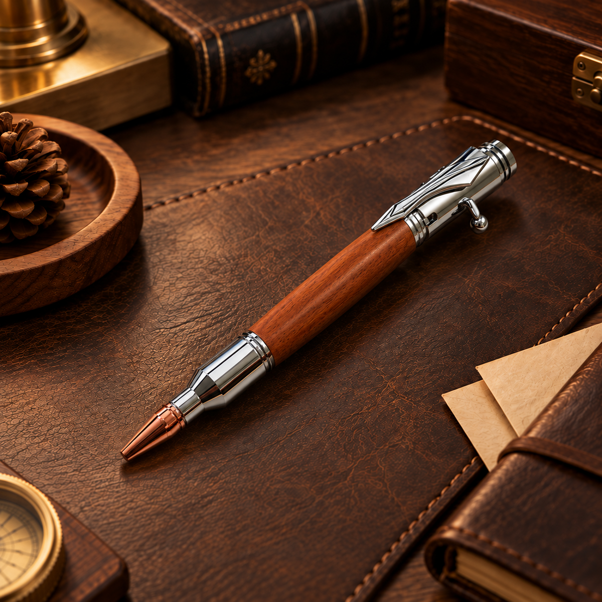 🔥 Limited-Time Offer! 49% OFF - 🖊100% Handmade Bolt Action Wooden Bullet Pen