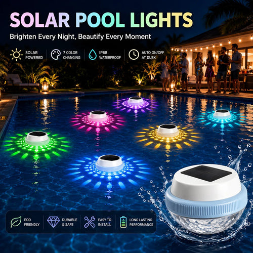 Solar Floating Pool RGB Light (Pack Of 2)