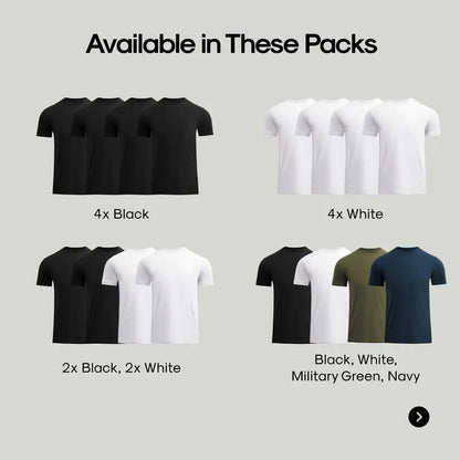 🧵 True Classic Men’s 4-Pack Short Sleeve Crew Neck T-Shirts