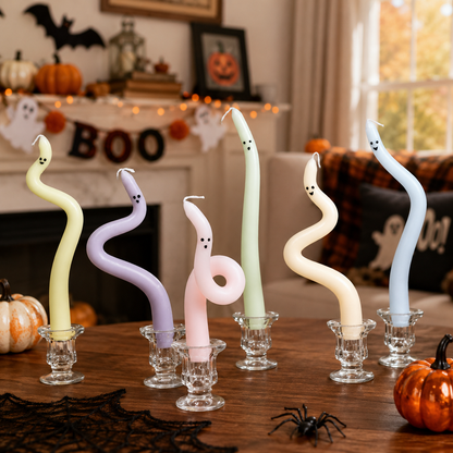 DIY Cute Ghost Twisted Candle