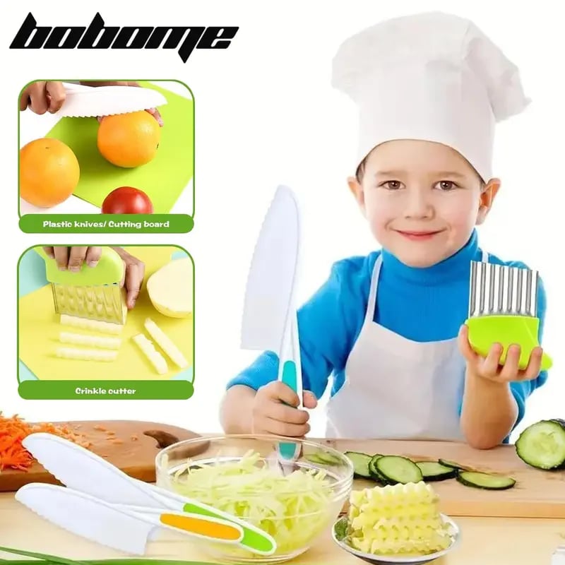 🔪 32-Piece Kitchen Knife Set – Safe, Fun & Easy Food Prep for Kids 🍓🥕