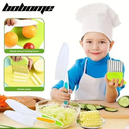 🔪 32-Piece Kitchen Knife Set – Safe, Fun & Easy Food Prep for Kids 🍓🥕